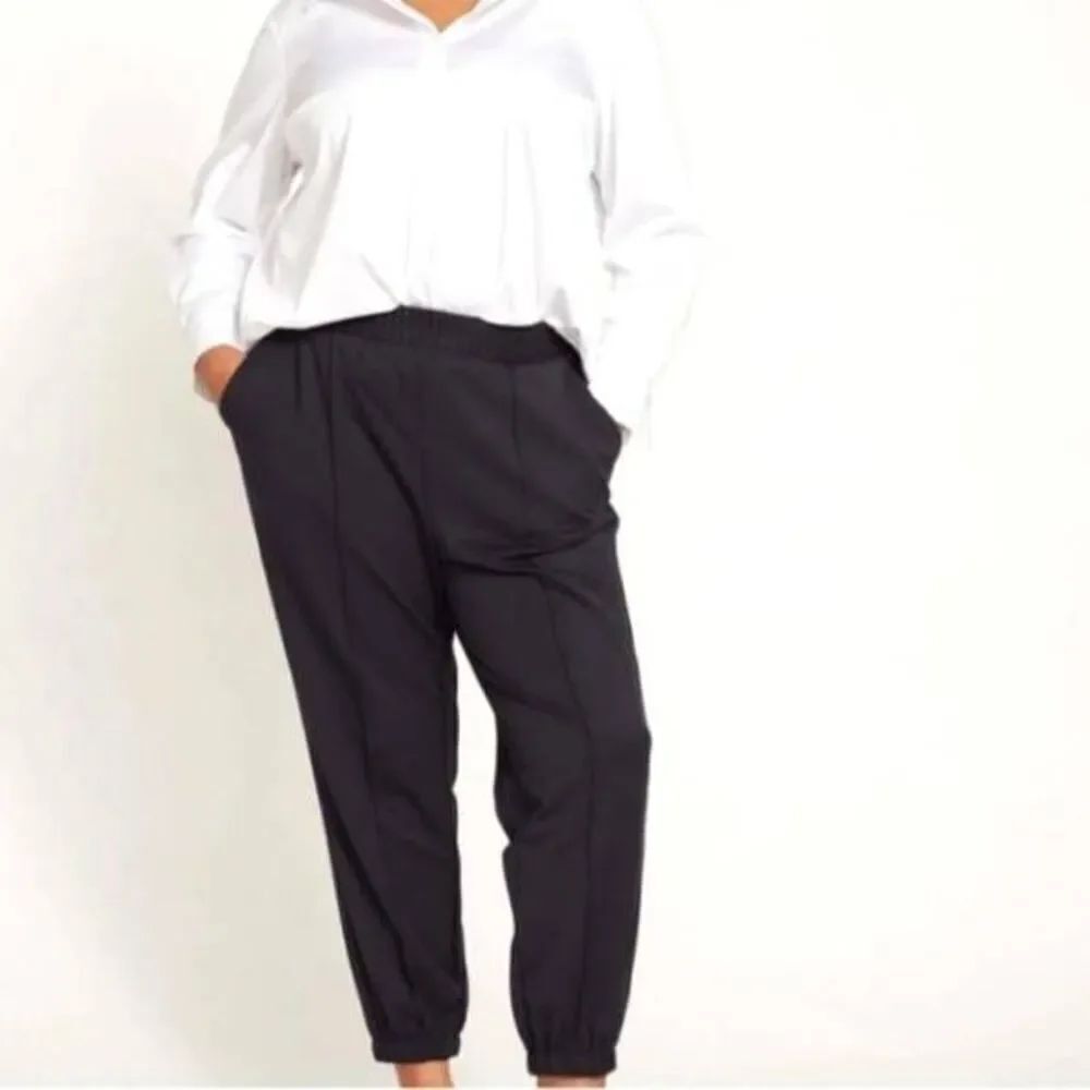 Universal Standard Mock Workwear Pants Black Trousers Joggers Sz XS (10-12)